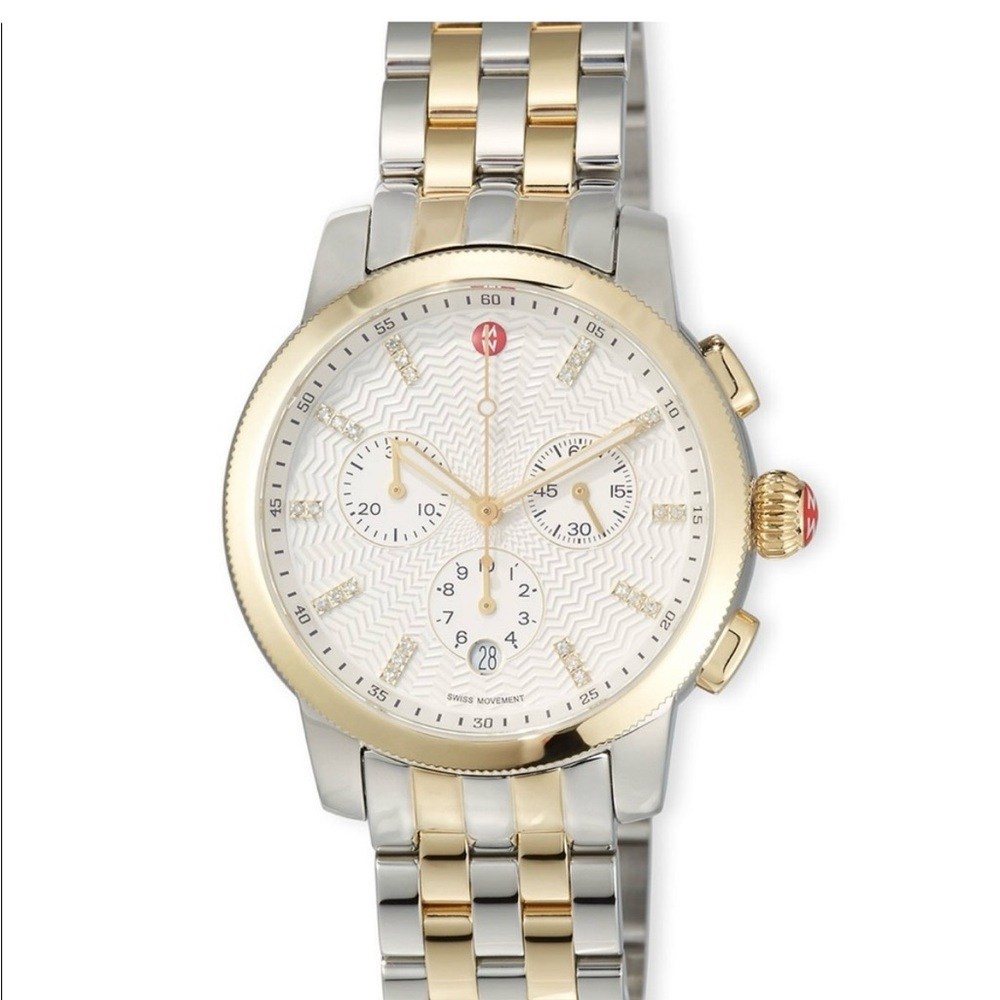 Michele Two-Tone Watch with diamonds